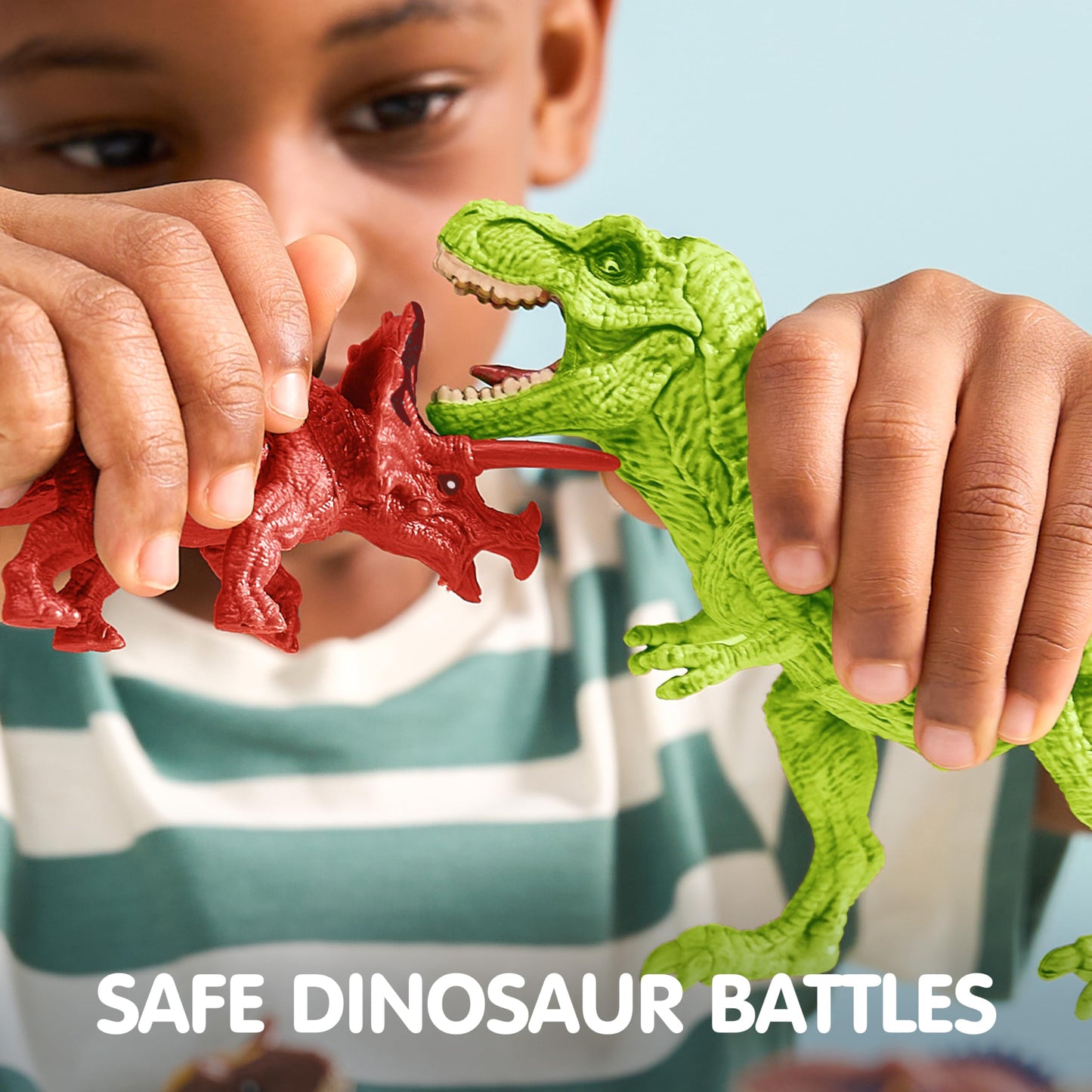 Joyin Dinosaur Toys With Activity Play Mat & Storage Cage, 19 Pcs Realistic Dinosaur Figures & Trees For Toddlers Kids Ages 3-5, Ideal For Boys And Girls Gift