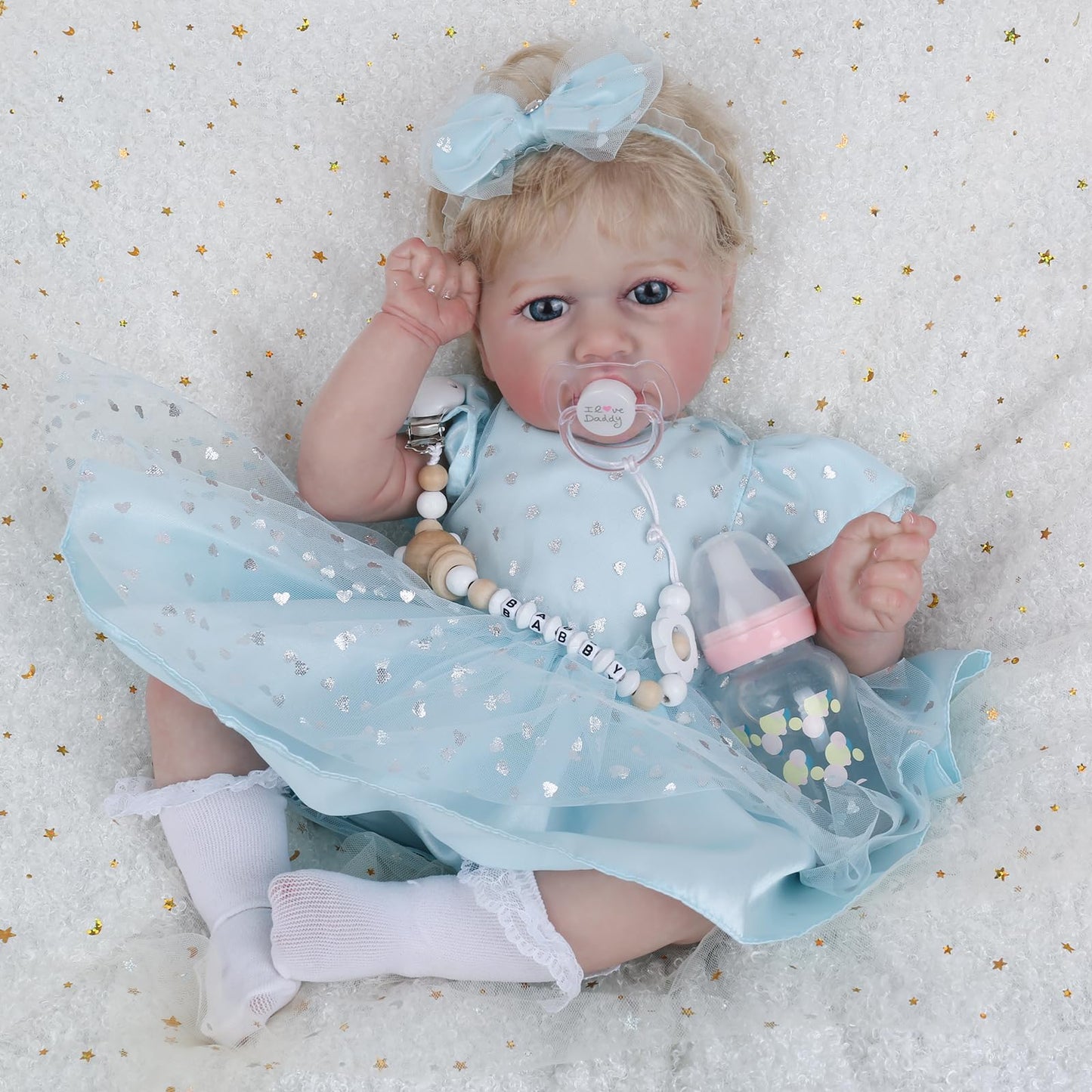 Wooroy Realistic Reborn Baby Dolls Girl - 20-Inch Lifelike Baby Doll With Blonde Hair And Soft Cloth Body Cute Real Life Newborn Baby Dolls Birthday Gift For Kids Age 3+