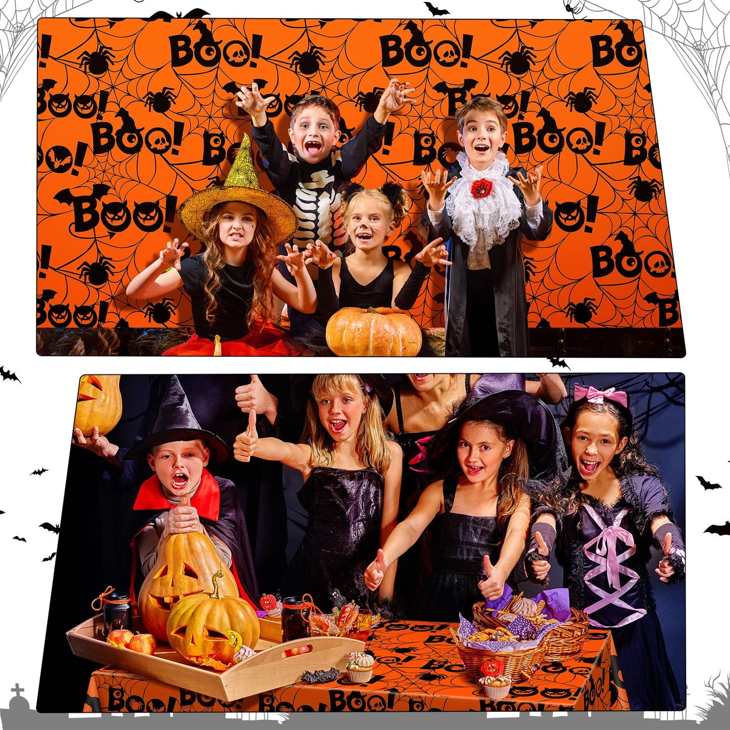 Newwiee 3 Pack Christmas Tablecloths 108 x 54 Inch Xmas Disposable Plastic Table Cover Holiday Rectangle Waterproof Tablecloth f