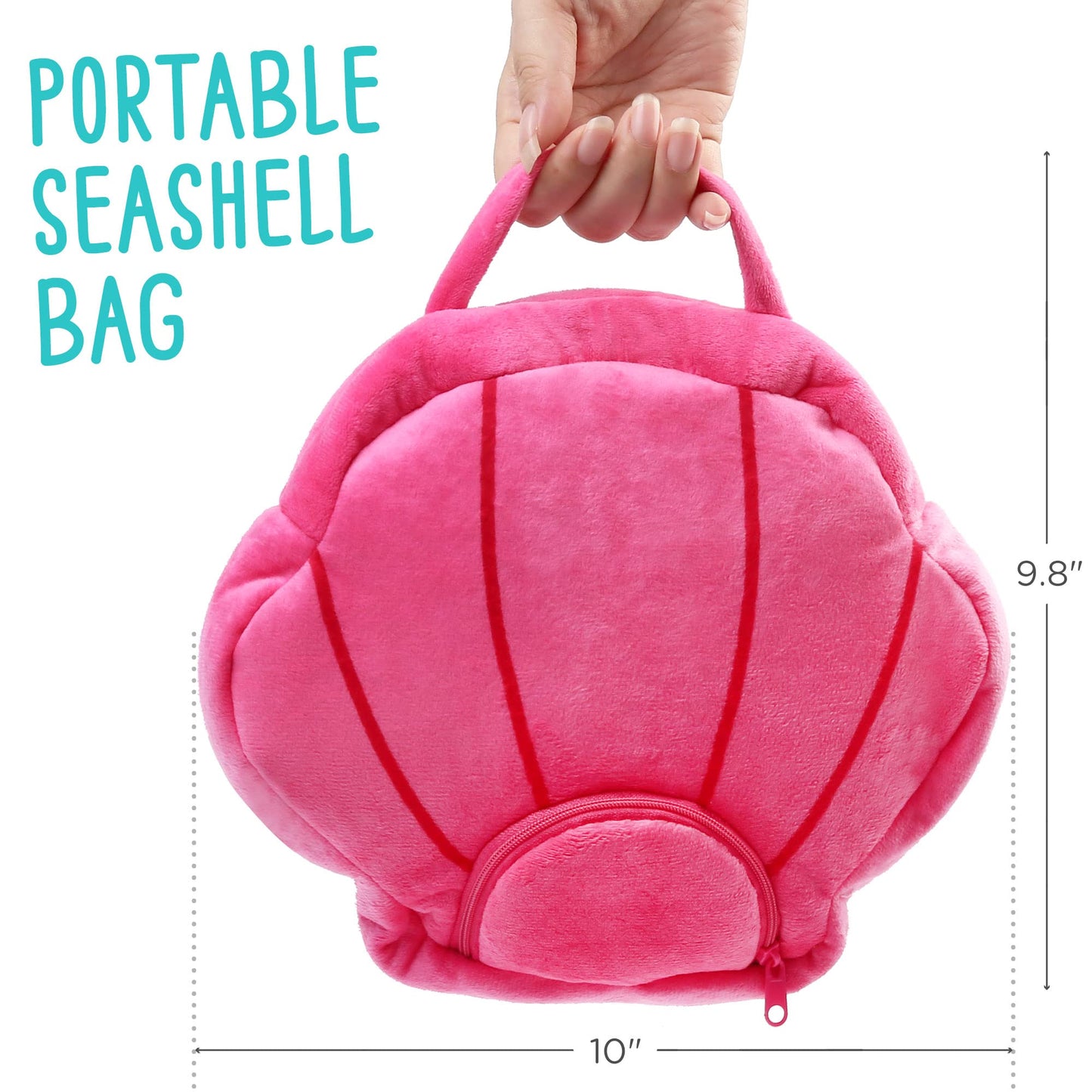 Benben Ocean Stuffed Animal, 5 Pack Small Sea Creature Plush Toys And Shell Carrying Bag Set, Cute Plushies For Baby Kids, Sea Turtle, Octopus, Mermaid, Seahorse, Crab, Baby Shower, Stocking Stuffers