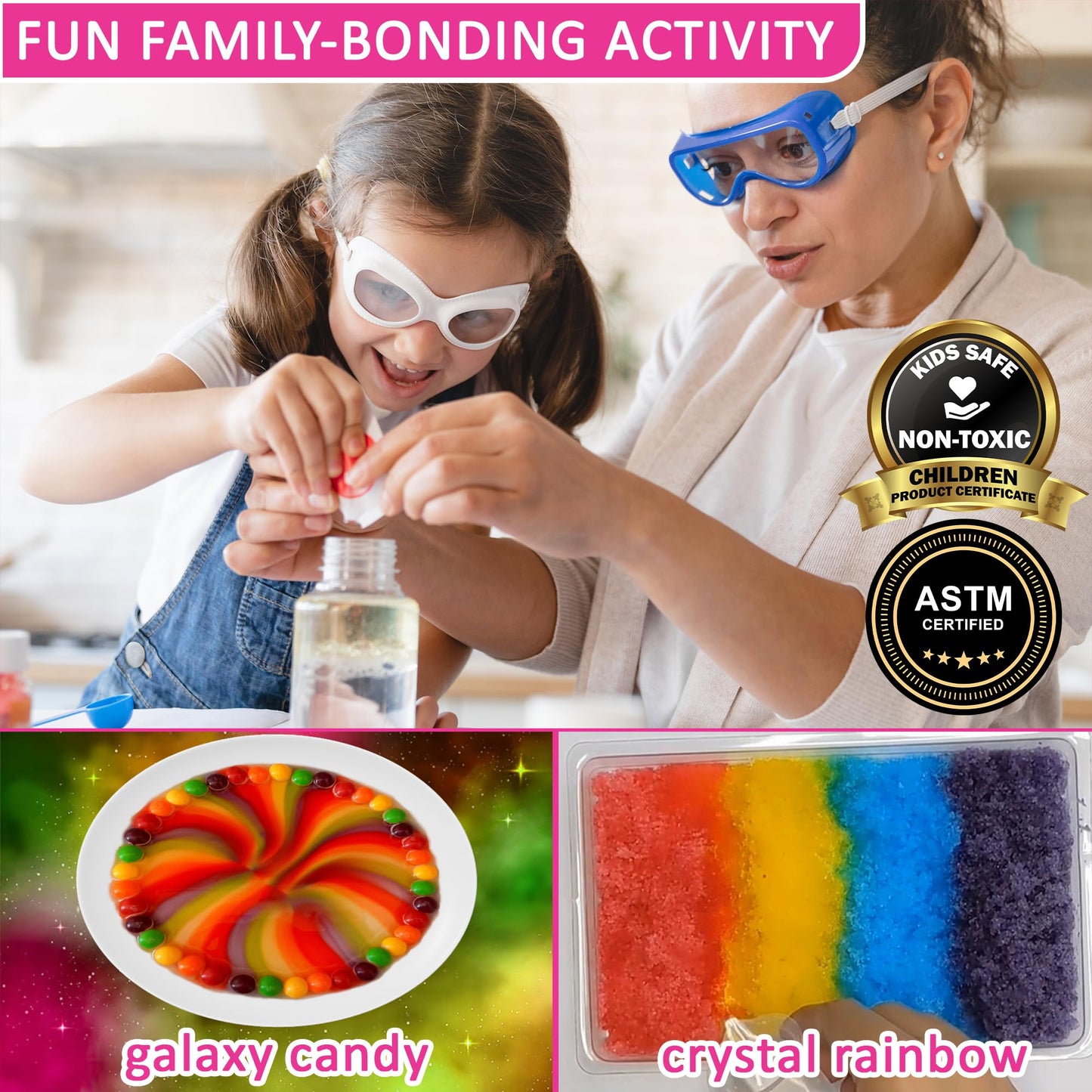 Jim&Gloria Girls Science Kits For Kids Age 5-7 8-12 Year Old Birthday Gifts For Girls Easter Gifts, Learning & Educational Toys, Stem Toys, Chemistry Set, Science Experiments For Kids Volcano Projects