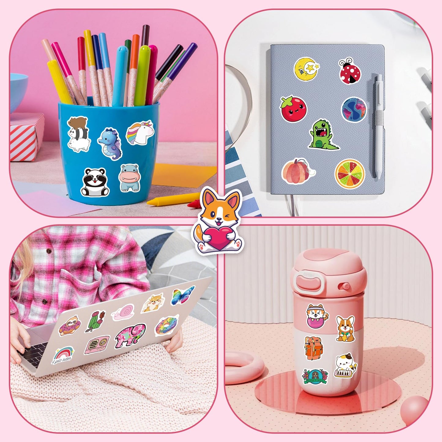 Stickers For Water Bottles, 300Pcs Water Bottle Stickers For Kids, Waterproof Stickers Vinyl Stickers, Cute Stickers Pack