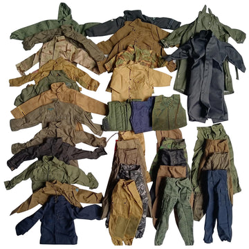 SIXPOINTS 50 Pieces 1/6 Scale Camo Military Clothes & Pants &Bag Accessories Fit for 12'' GI Joe Ultimate Soldier Male Military