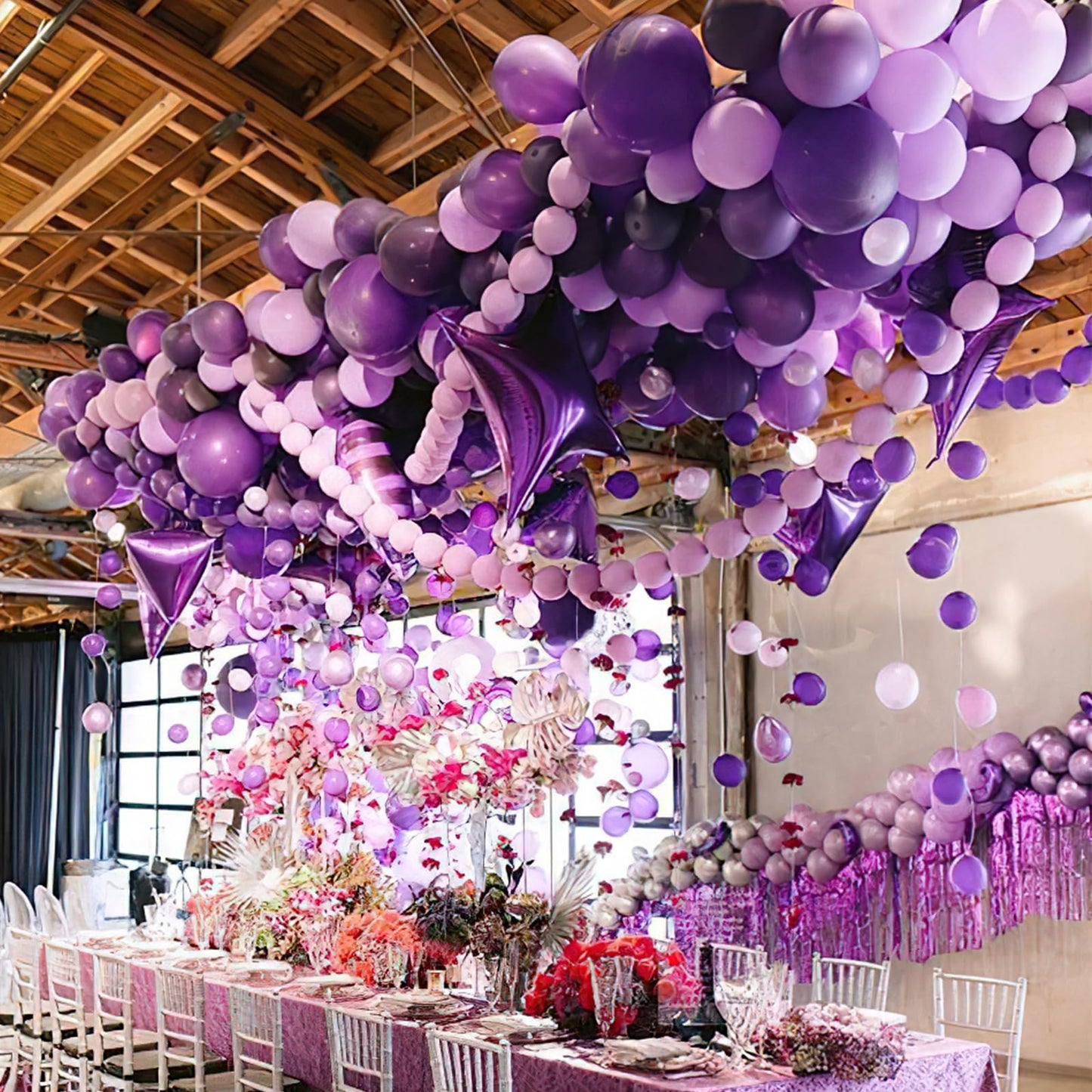 Partywoo Pastel Purple Balloons, 127 Pcs Pale Lavender Balloons Different Sizes Pack Of 36 Inch 18 Inch 12 Inch 10 Inch 5 Inch Lilac Balloons For Balloon Garland Arch As Party Decorations, Purple-Q10