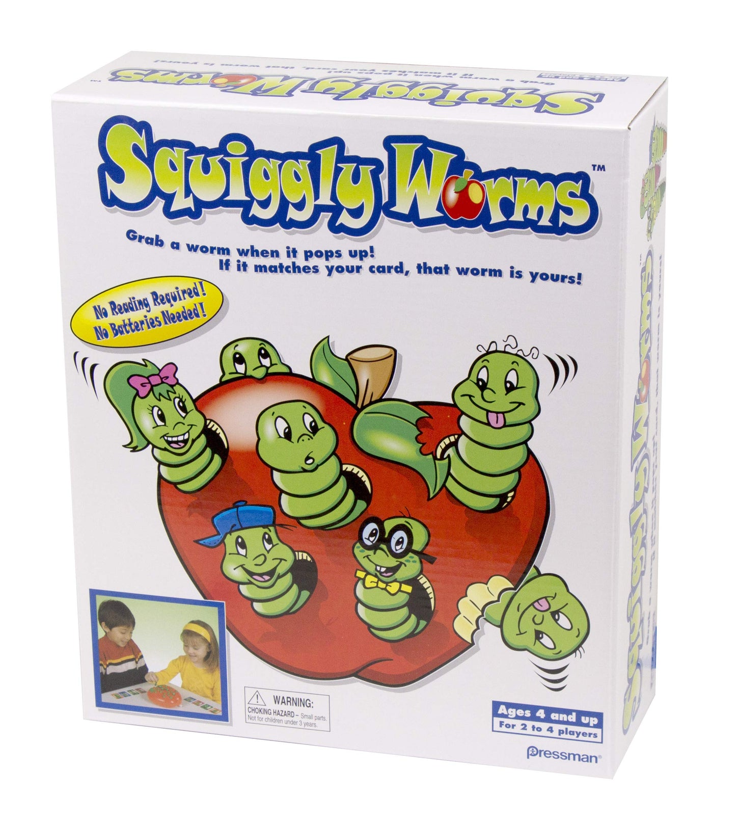 Pressman Squiggly Worms - No Reading Required Color Matching And Counting Action Game Multi Color, 5'