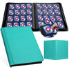 GEAoffice enhanced 1000 Trading Card Binder Large Side Loading 16 Pocket Card Collection Binder Album Folder for MTG TCG & Sports Turquoise