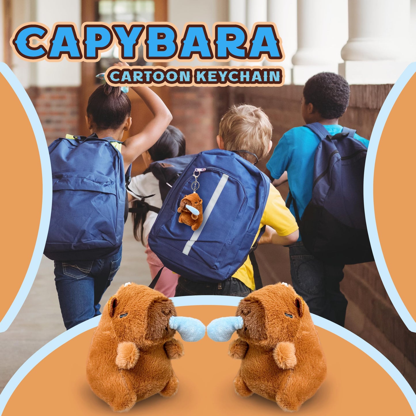 Cuddly Capybara Stuffed Animals Plush Toys for Kids and Babies Cute Capybara Plushies Plush Keychains Toy Mini Stuffed Animals for Carnival Prizes Kids Party Favors