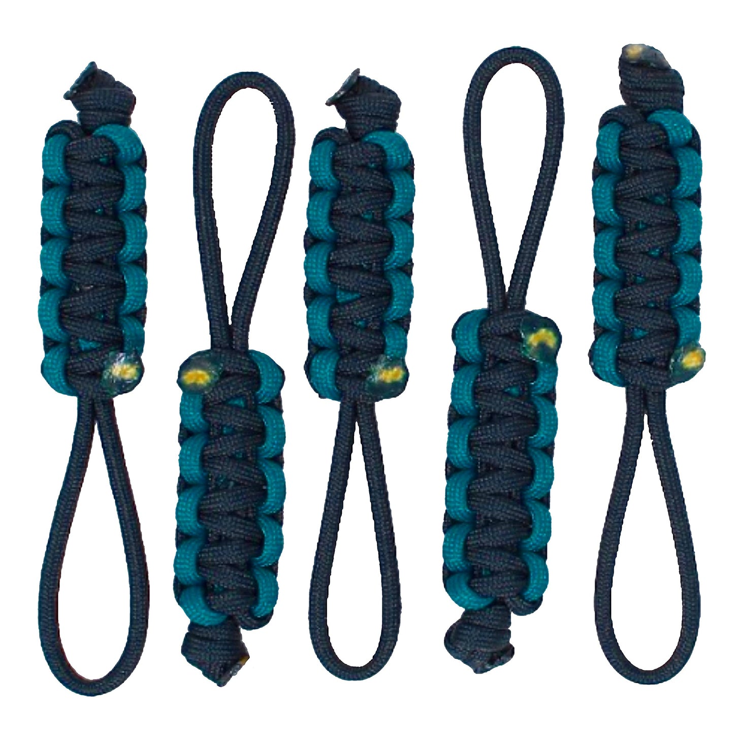BubbasGarageTv - Large Heavy Duty Paracord Zipper Pulls (Teal)