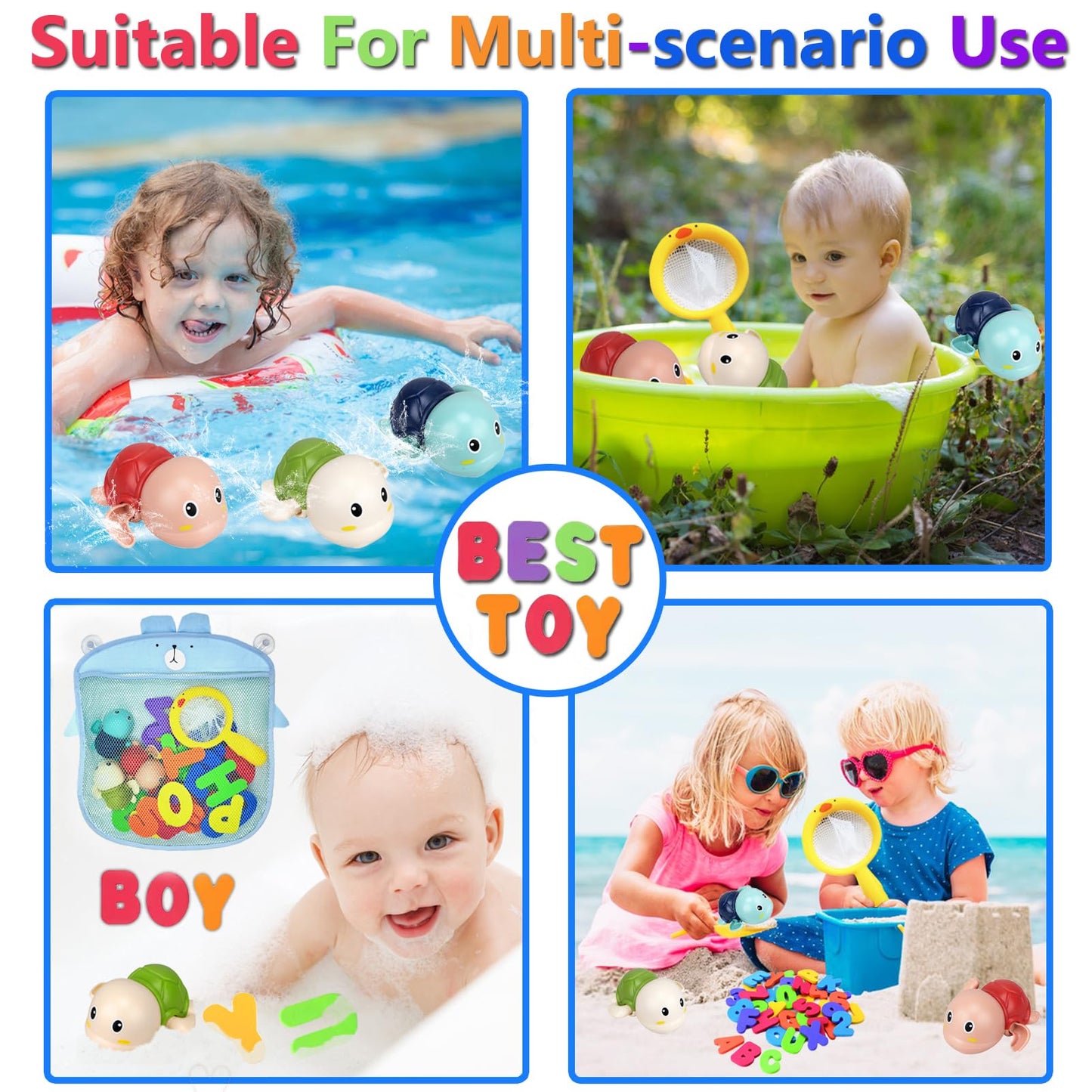 Bath Toys Kids Age 1-3 - Foam Bath Letters And Numbers Abc Alphabet Learning Toys Bathtub Toys Toddlers 2-4 Water Pool Shower Tu