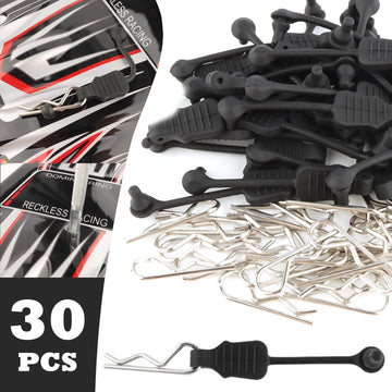 Gdool 30 Pieces 1.2Mm Rc Cars Body Clips With Pull Tabs For 1:10 1:12 Traxxas Arrma Redcat Axial Losi Hsp Hpi Kyosho Trucks Upgr