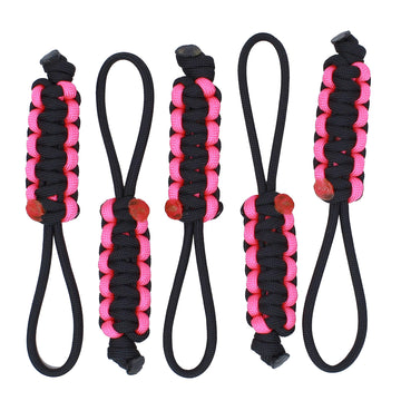 Bubbasgaragetv - Large Heavy Duty Paracord Zipper Pulls (Hot Pink)