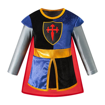 Auggle Baby Boy Knight Costume Toddlers Medieval Halloween Cosplay Party Costume(4T)
