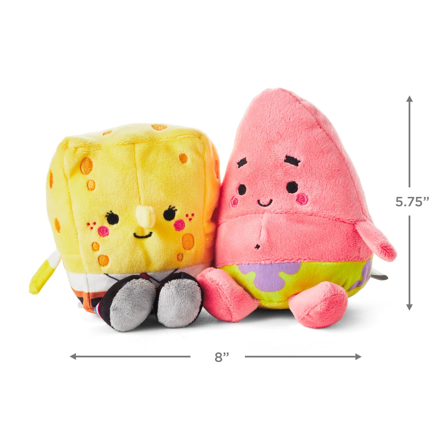 Hallmark Better Together Nickelodeon Magnetic Plush (Spongebob And Patrick) 5.75'' Stuffed Toys, Easter Gifts For Kids