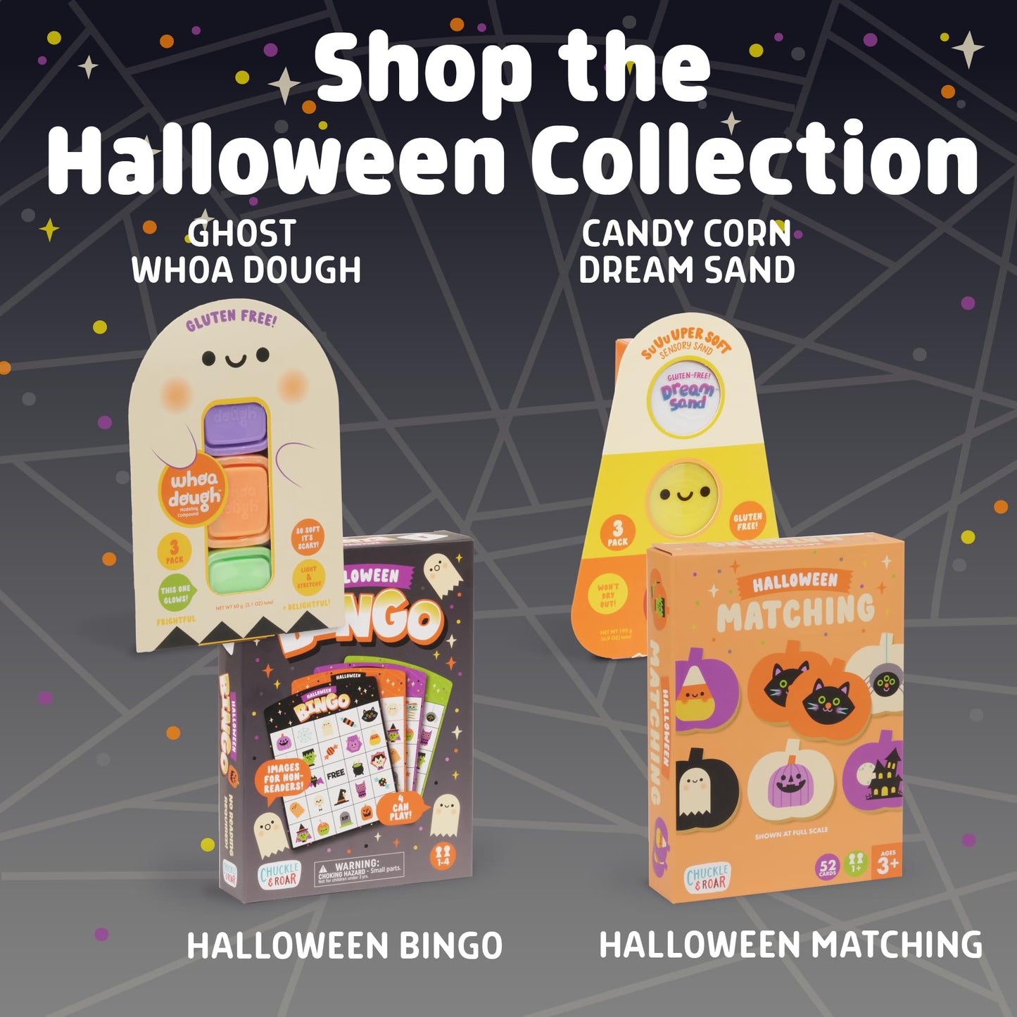 Chuckle & Roar Halloween Family Bingo Game - Fun, Engaging, Spooky Activity for Family Gatherings and Halloween Parties