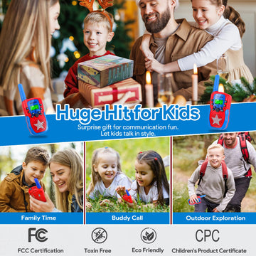 Vvinca Walkie Talkies For Kids Rechargeable, Spider Toys For Ages 3 4 5 6 7 8 9 10 Boys Girls Christmas Birthday Gifts For 3-12