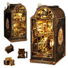 Ourmiao Book Nook Kit Mechanical Rhythm, Diy Booknooks Kit For Adults With Sensor Lights, Bookshelf Diorama Miniature Scenes Ins