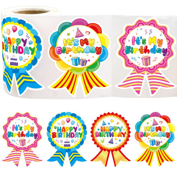 Happy Birthday Badge Stickers For Kids It'S My Birthday Stickers Home Classroom Birthday Party Supplies 200Pcs