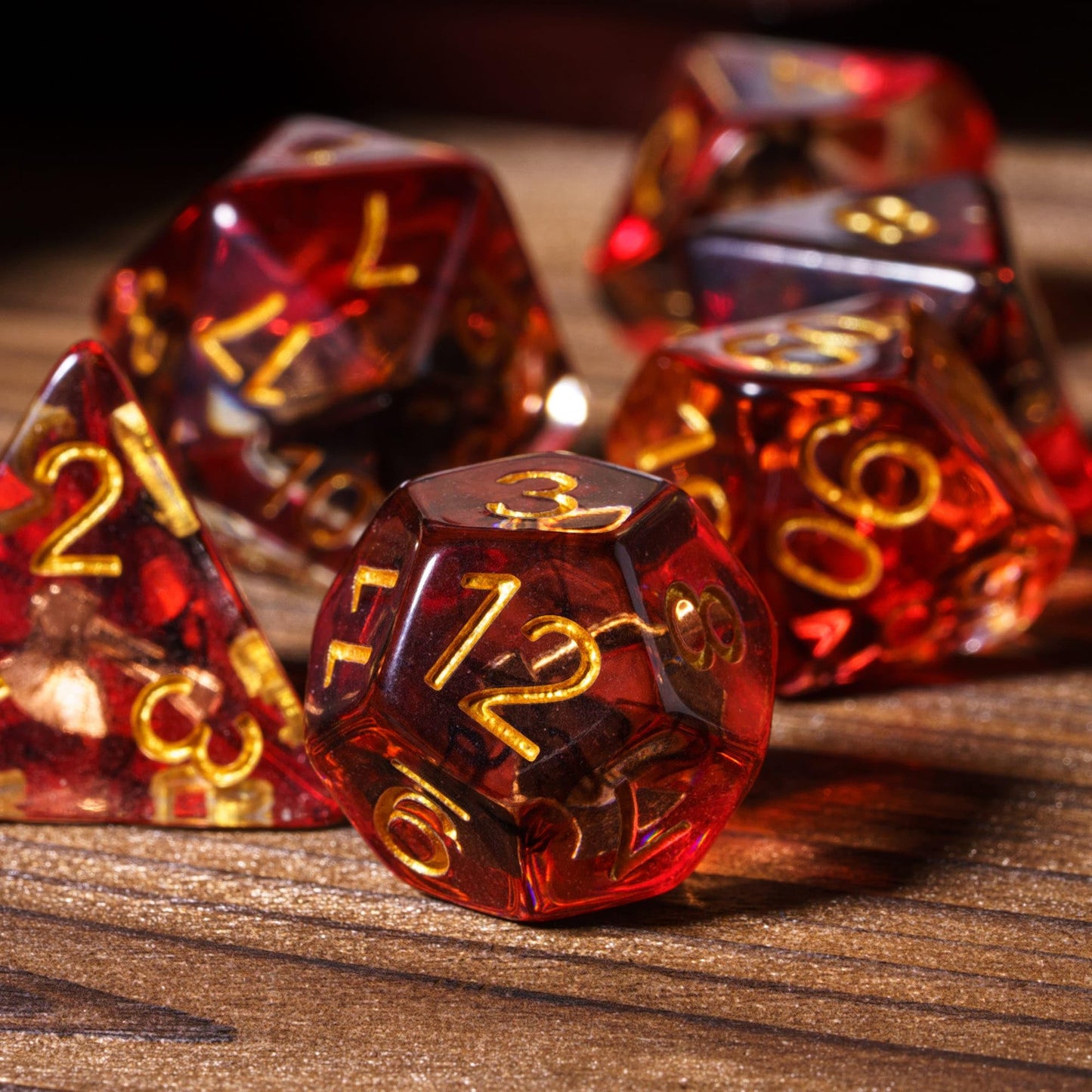 UDIXI 7PCS Polyhedral Dice Set, 7-Die DND Dice Set Filled with Axe for Role Playing Games as Dungeons and Dragons RPG MTG Table