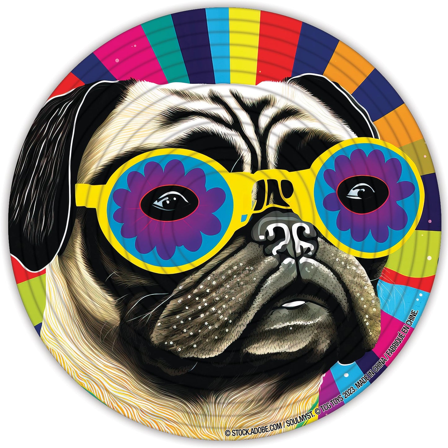Spin Flip Puzzle: Hippy Dog & Cow, 14 Rings, 3D Puzzle, Challenging, Fun, Interactive Brain Teaser For Kids And Adults, Fidget T
