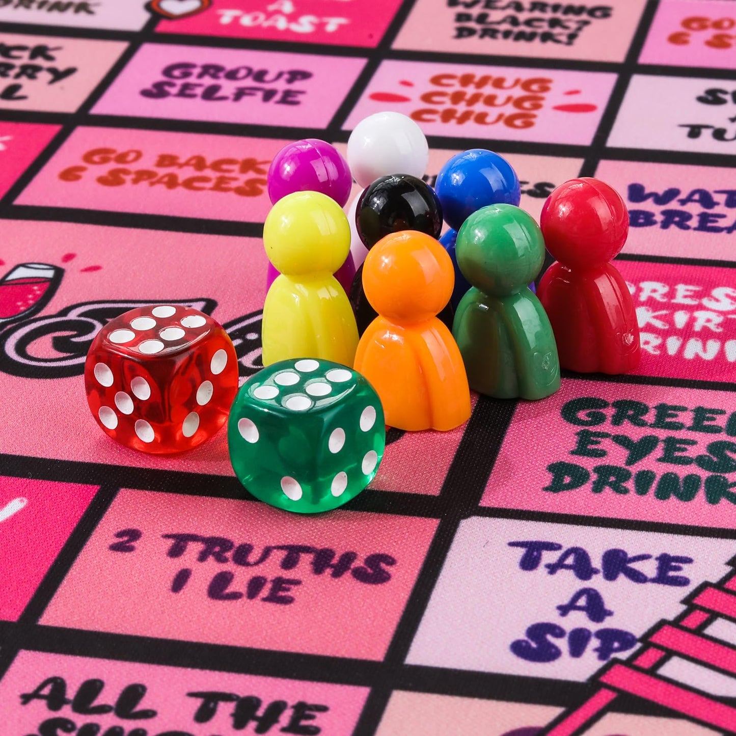 Fofeadm Drinking Games Girls Night Rubber Mat Drinking Board Games for mature-themed Funny Party Interactive Drinking Games for Girls Night Bachelorette Party Age 21+ 2-8 Players