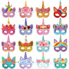 Marsui 32 Pcs Unicorn Monster Safari Animal Face Masks For Kids Cartoon Masks For Animal Birthday Party Decorations(Unicorn)