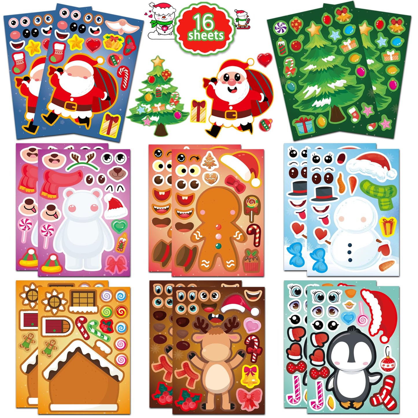 Christmas Stickers For Kids - Cute Stickers Christmas Gift - Christmas Stocking Stuffers For Kids - Christmas Decorations,Christ