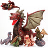 Deekin 7 Pcs Dragon Toy Set - 16 Large Stuffed Animal with 4 Baby Plush & 2 Eggs - Retro Dinosaur Gifts for Boys & Girls