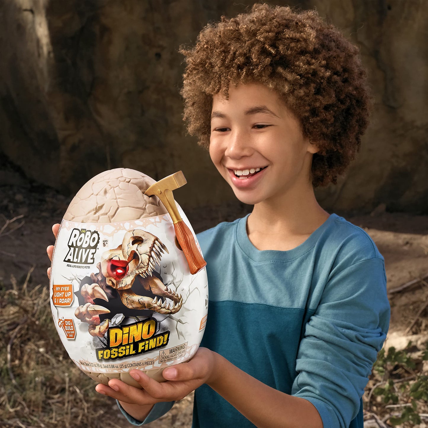 Robo Alive Dino Fossil Find - T-Rex by ZURU Excavate Dinosaur Fossils Digging Kit Collectible Toy with Slime Tyrannosaurus Rex,M