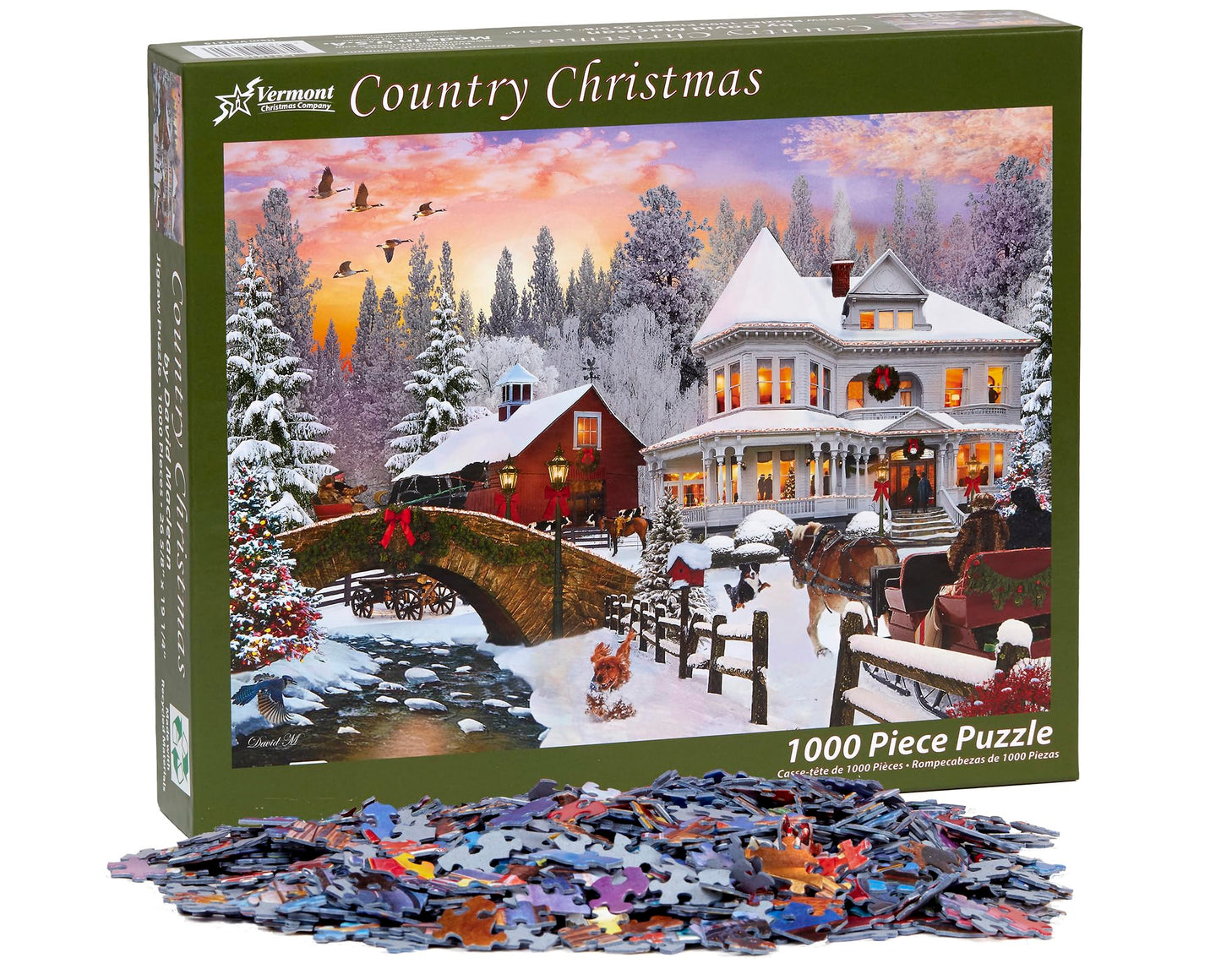 Vermont Christmas Company Country Christmas Jigsaw Puzzle 1000 Piece