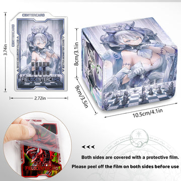 Sabermaster Card Deck Box Fits For Ygo Mtg,100+ Card Storage Box Trading Games Pu Leather Storage Premium Deck Case (Labrynth)