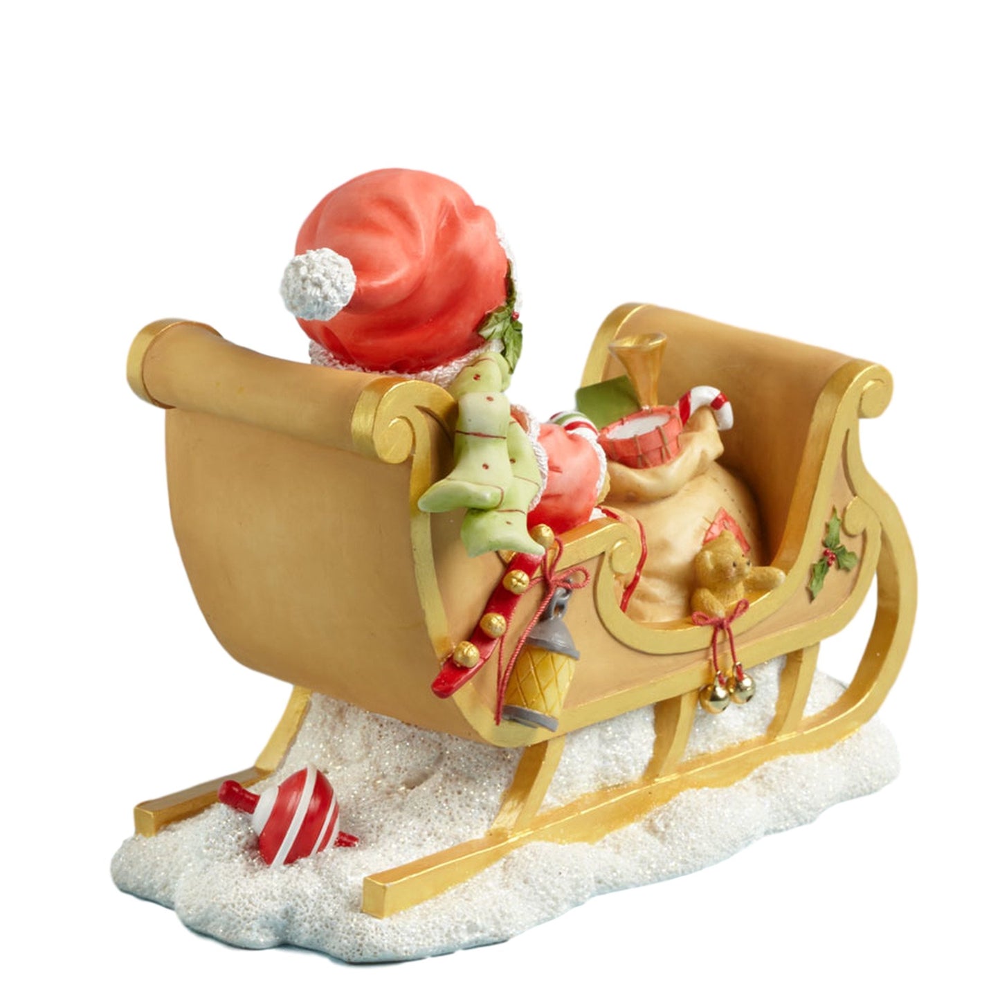 Cherished Teddies Sherwood Bear With Gifts In Sleigh Christmas Figurine 4040461