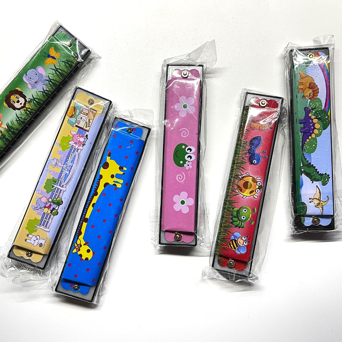 60 Pcs Harmonica For Kids 16 Holes Musical Instrument, Return Gift Cartoon Double Row Harmonica Bulk Toy For Kids Party Favors G