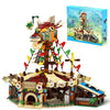 Horse Station Building Model Kit, Game Scene Hyrule Horse Head Station Yurt Tent Rooftop Building Toy, Game Scene Collectible Gifts Construction Toys For Adults Or Fans (1764 Pcs)