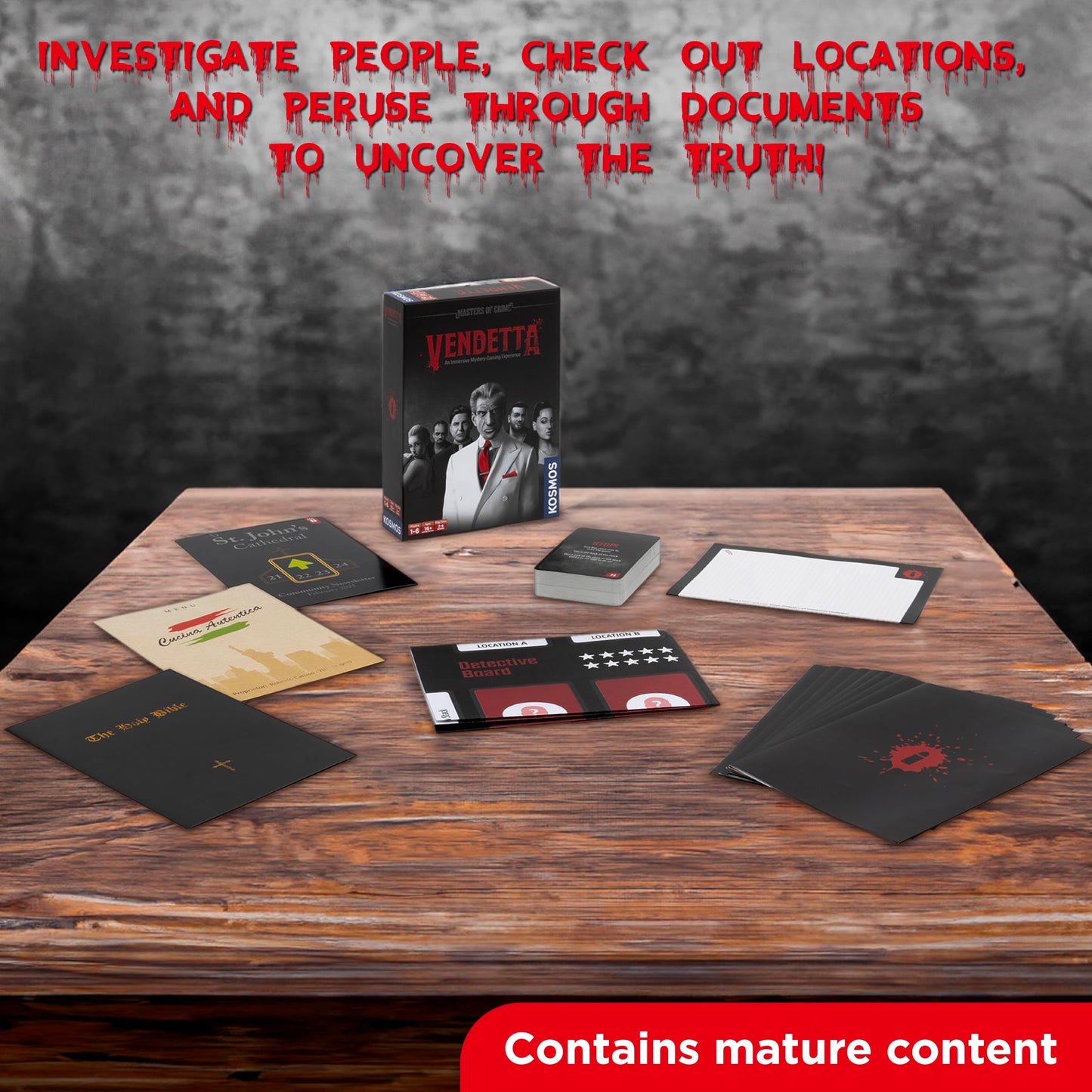 Masters Of Crime: Vendetta | Murder Mystery Game | Mafia | Co-Op Game | 1+ Players | Ages 16+
