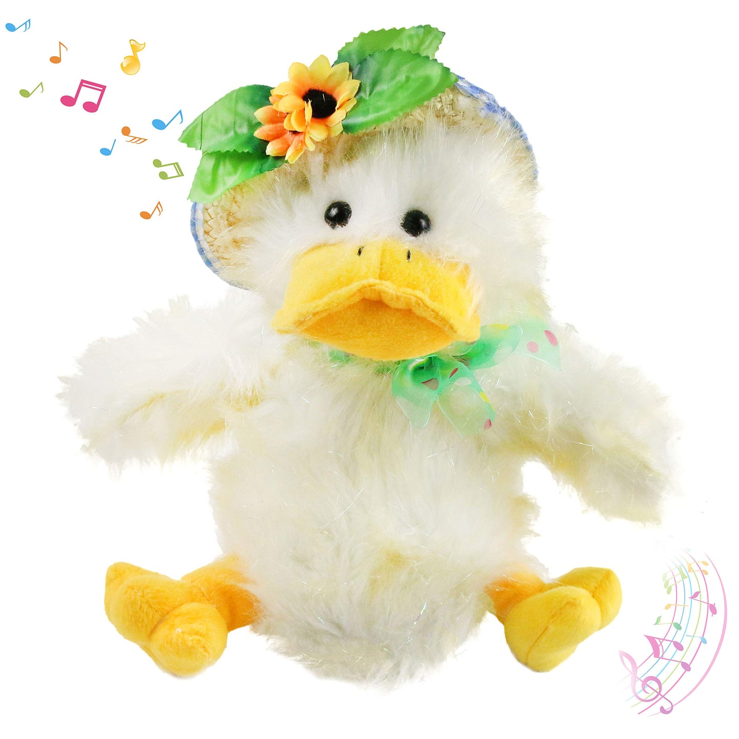 Houwsbaby 12 Electronic Duck Music Dancing Stuffed Animal Singing You Are My Sunshine Waving Interactive Duck Plush Toy With Str