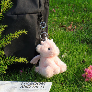 Apricot Lamb Cute Toys Plush Pink Dragon Dinosaur Stuffed Animal Soft Keychain For Kids Bag, Purse, Backpack, Handbag (Pink Drag