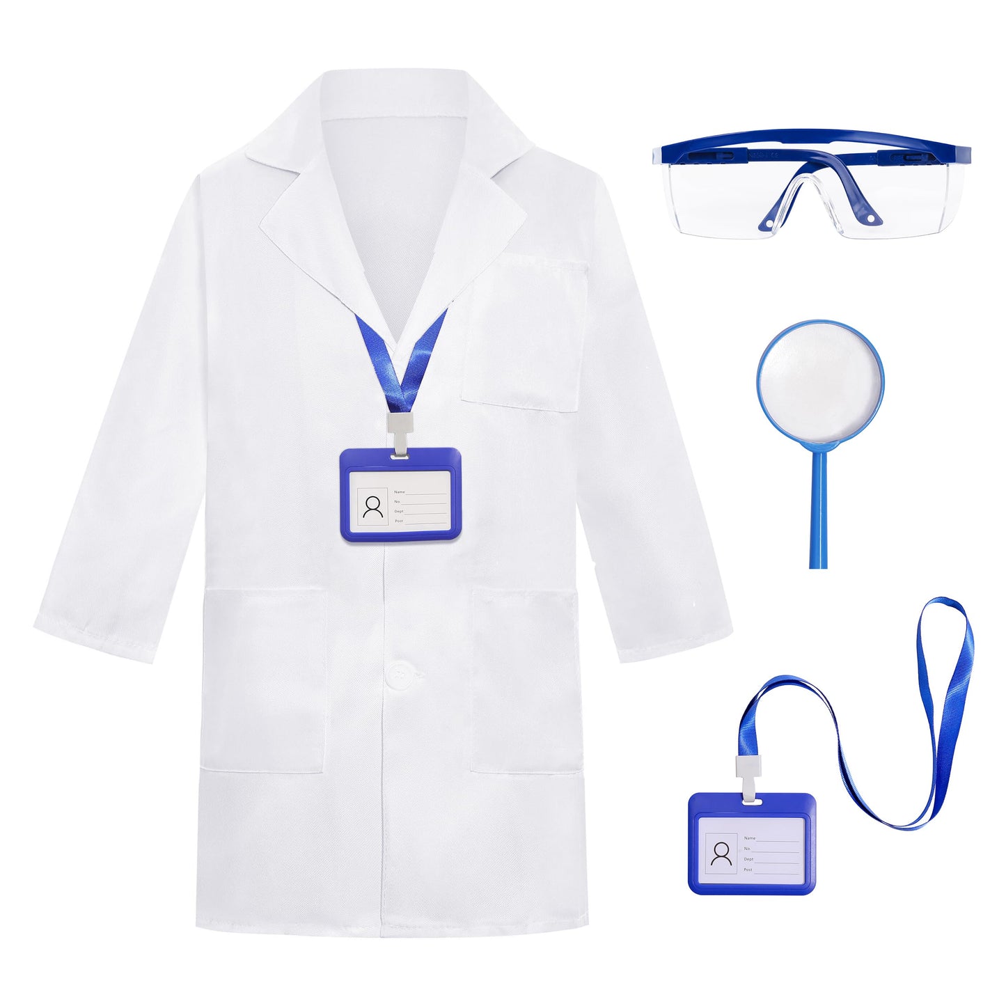 Gortykor Doctor Scientist Costume For Kids Lab Coat For Boys Girls Career Day Cosplay Dress Up (9-10 Years)