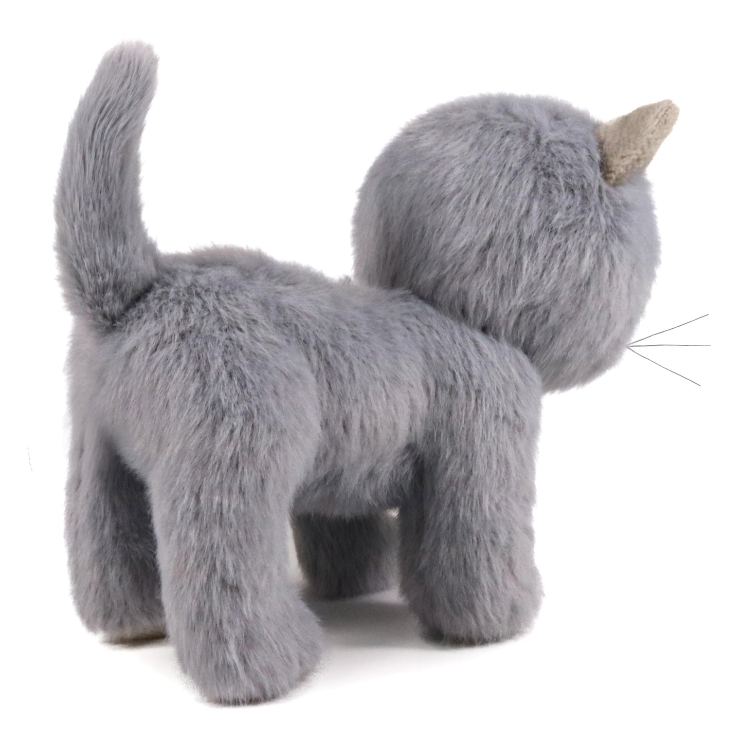 Ice King Bear Fluffy Little Cat Stuffed Animal Small Plush Toy 6 Inches (Gray)
