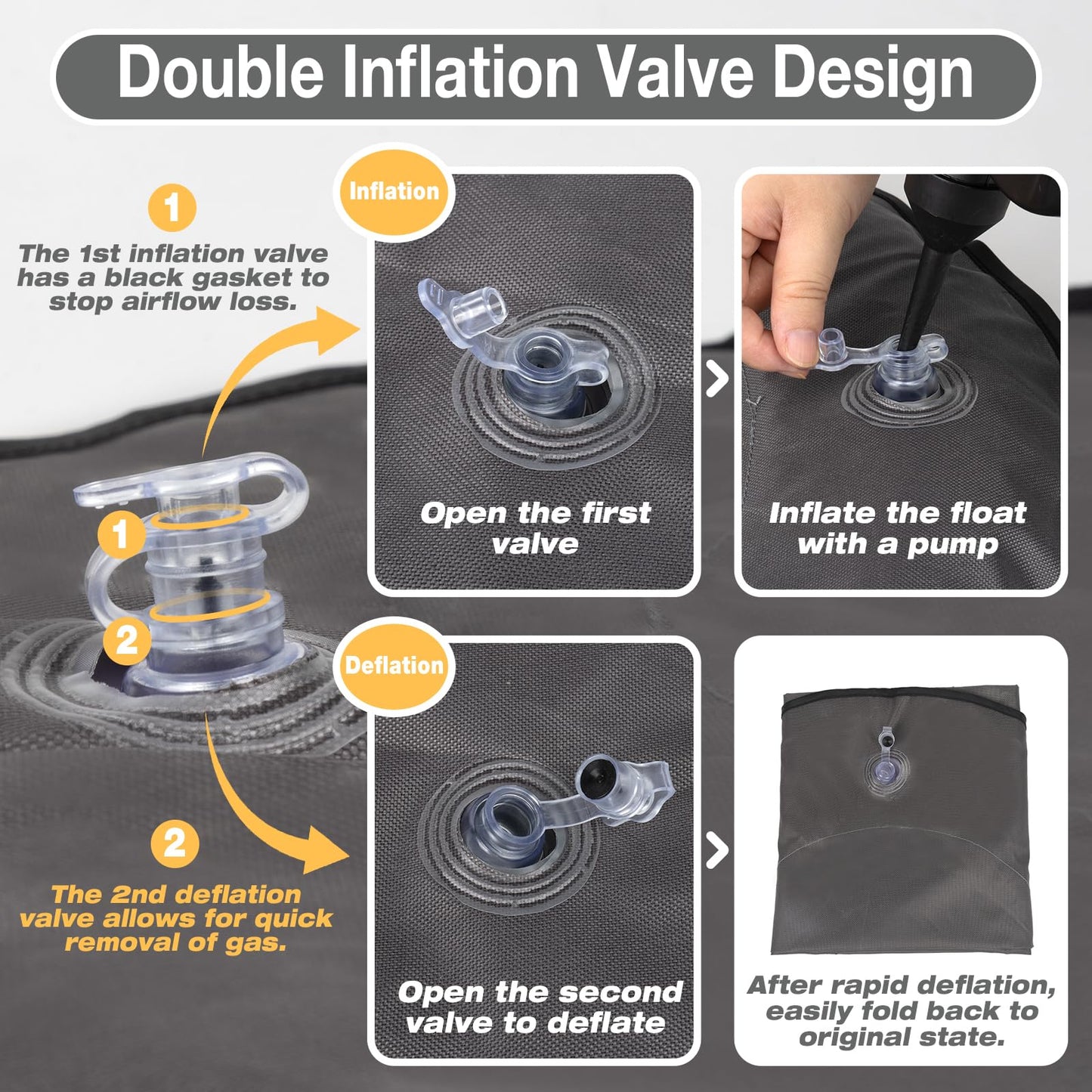 Pet Soft Dog Float Raft - Inflatable Dog Swimming Float For Summer (Gray)