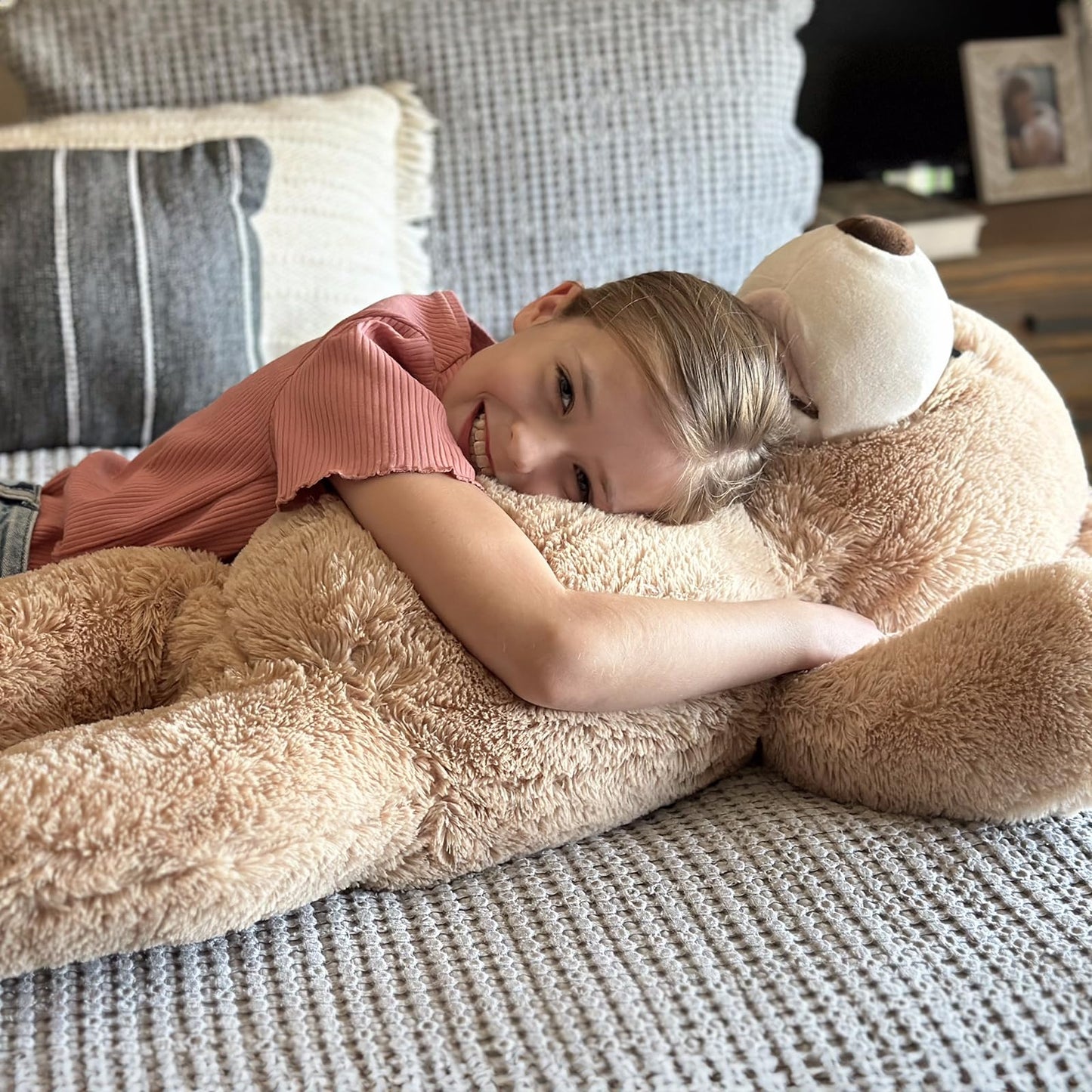 Maogolan Giant Teddy Bears Stuffed Animal, 39 Inches Big Teddy Bear Plush Toy, Soft And Cuddly Teddy Bear Gift For Girlfriend,Children,Kids