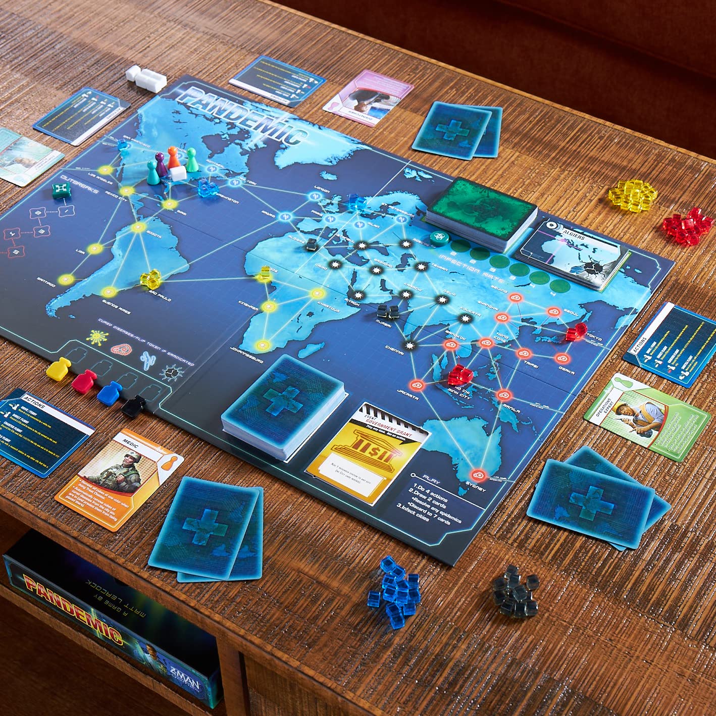 Pandemic Board Game (Base Game) | Cooperative Board Game For Adults And Family | Ages 8+ | 2 To 4 Players | Average Playtime 45