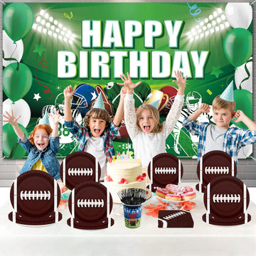 Bqk 96 Pcs Football Plates And Napkins Party Supplies Football Birthday Party Decorations Football Party Supplies Football Party