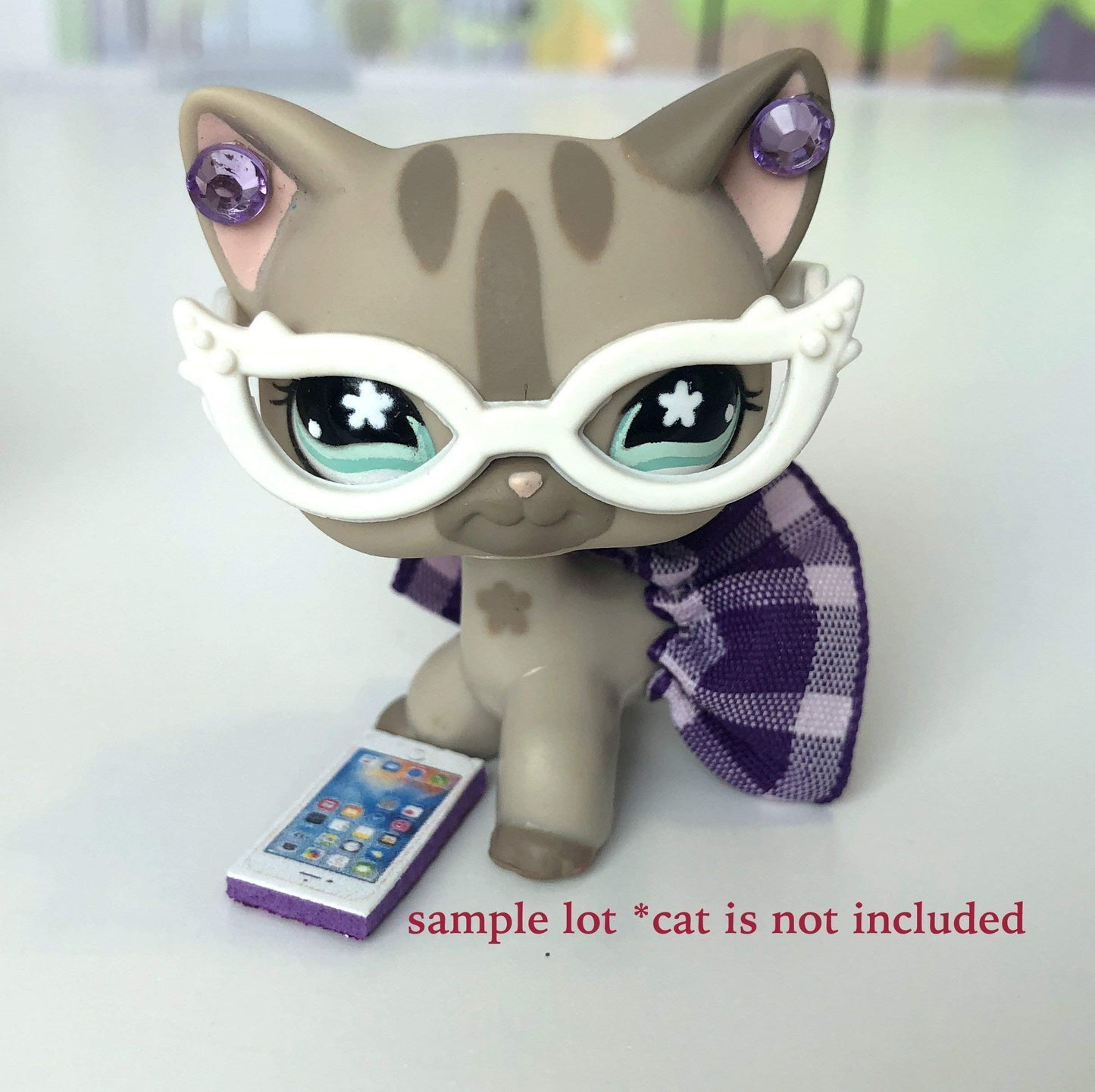 Lps Pet Shop 4 Pc Random Accessories Nerd School Skirt Glasses Lot Cat Not Included