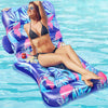 KIZJORYA 2025 New Pool Floats mature-themed Inflatable Pool Lounge Floating Raft Chair with Adjustable Backrest Cup Holders for Swimming Pool Lake Beach Party Tanning Floaties for mature-themeds Heavy Duty