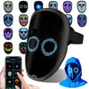 Led Mask With Gesture Control - Face-Transforming Light-Up Design, Cool Gifts For Kids & Adults - Rechargeable Halloween, Cospla