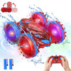Spider Amphibious Remote Control Car for Kids with LED Lights, RC Boats for Boys Age 6 7 8 9 10 11 12, 2.4GHz 4WD Spide RC Stunt