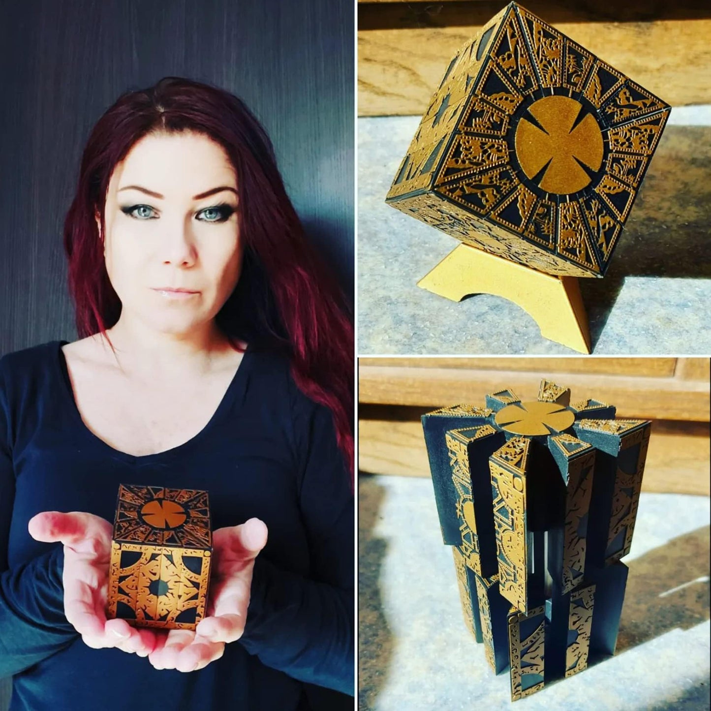 Hellraiser Puzzle Box, Lament Configuration, Halloween Cenobites Pinhead Cosplay Movies Props (Style-A)