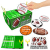 4Es Novelty DIY Football Valentine Mailbox Kit Craft Kit with 36 Valentines Sports Cards for Kids - Valentines Box for Boys Gir