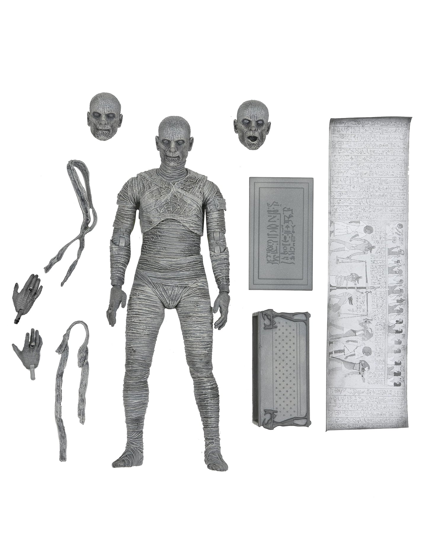 Neca Universal Monsters Mummy 7In Ultimate Af Black & White Ver
