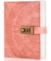 CAGIE Diary with Lock for Women Girls 256 Pages Leather Password Journal with Lock A5 Locking Journal for Writing Note Taking wi
